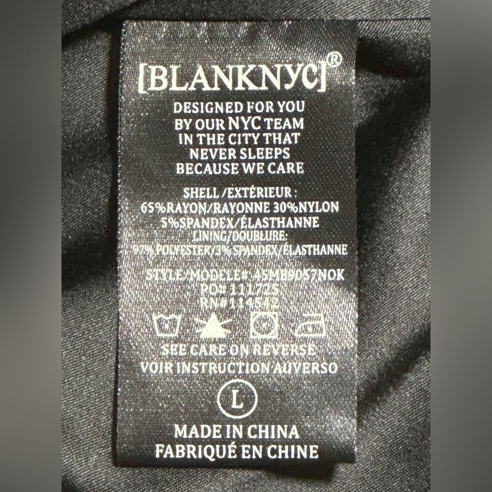 NEW BLANKNYC Denim Psychopath Ponte Moto Jacket - Black / Gold - Large - Picture 5 of 9